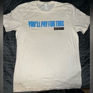 BEAR HANDS BAND MENS L LARGE CREAM T SHIRT You’ll Pay For This Album Tee New